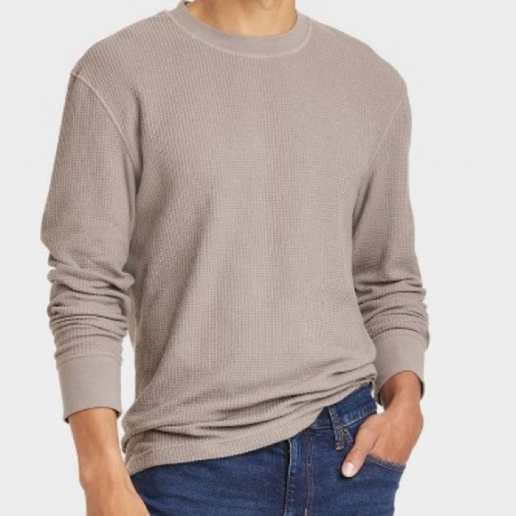 EUC Goodfellow & Co. Rich Heather Brown Crewneck Long Sleeve Pullover - Picture 4 of 7